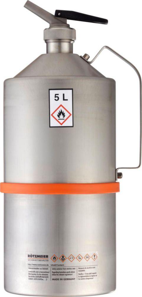Safetz can 5 ltr. unpolished, with fine dosing feeder with overpressure valve