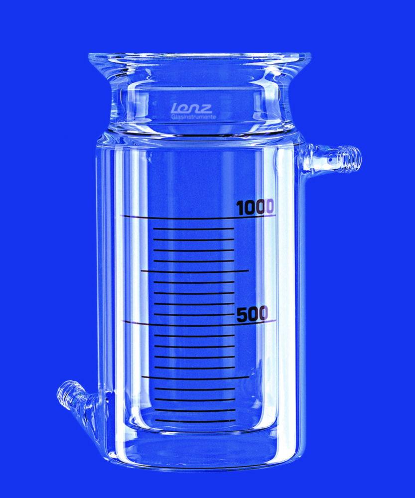Lenz-Laborglas Reaction Vessel, Cylindrical, with Thermostatic Jacket, LF 150, Capacity 3 L