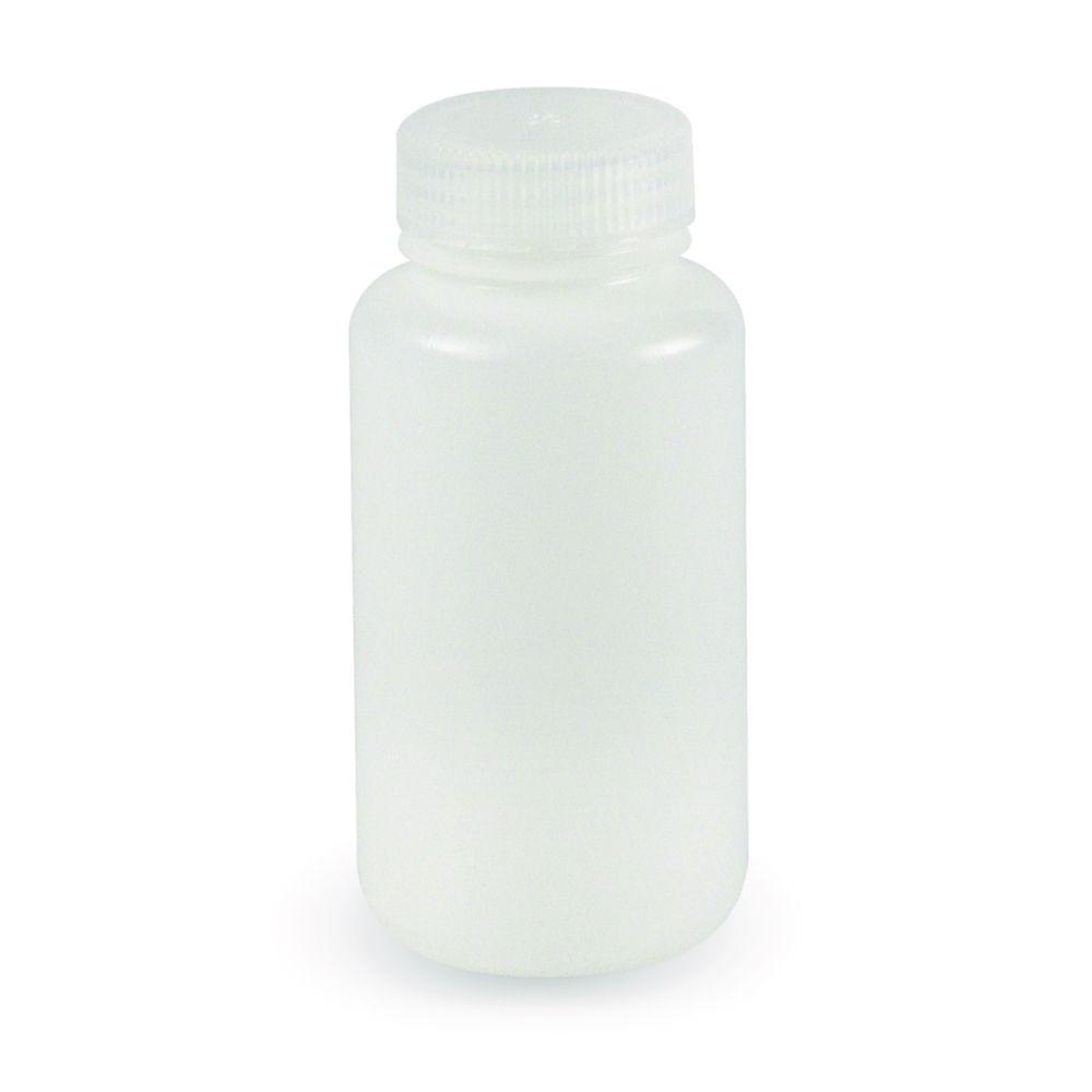 LLG Wide-Mouth Bottle, 125 ml, Round, HDPE, with Screw Cap, Pack of 12

