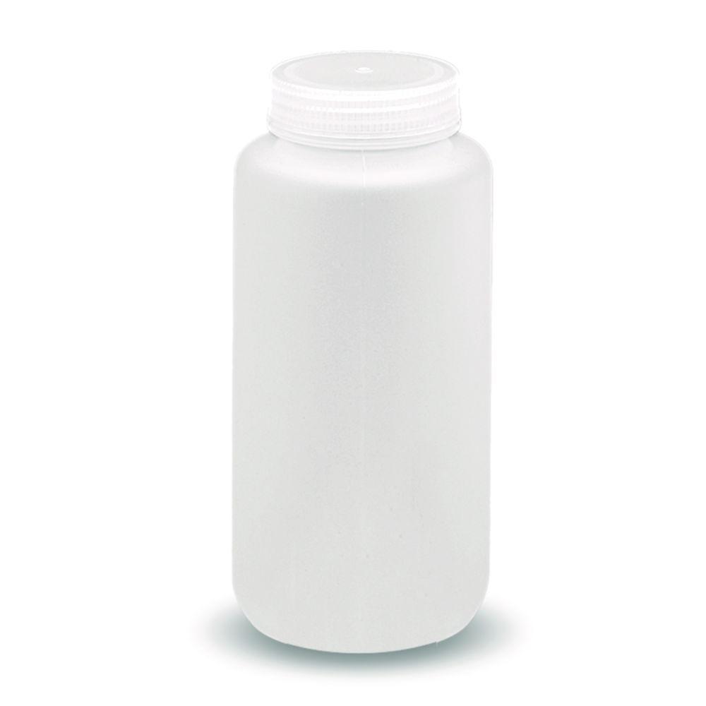 LLG Wide Mouth Bottle, 500 mL, Round, PP with Screw Cap, Pack of 12