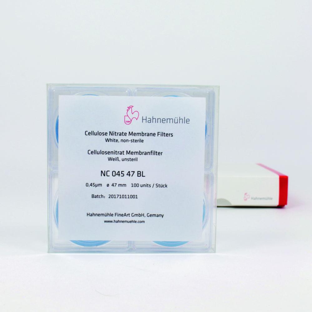 Hahnemühle Membrane Filter 50 mm Nitrocellulose, 0.80 µm, White, Non-Sterile, Pack of 100