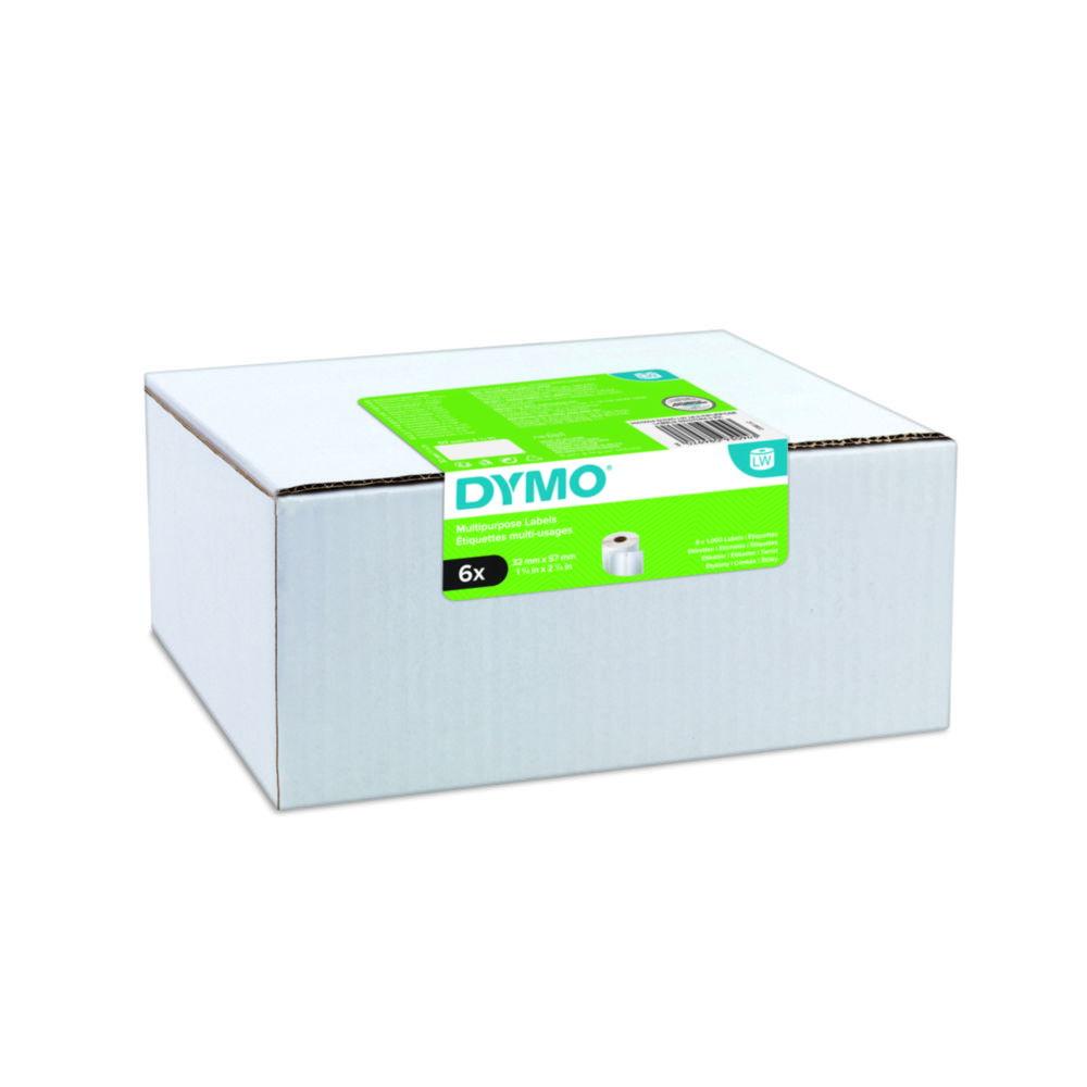 Dymo Original Label for LabelWriter, Big Pack White, Removable, 6 x 1.000 Labels, 32mm x 57mm

