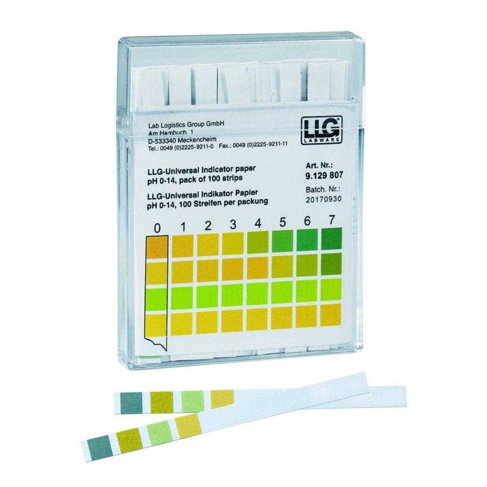 LLG Universal Indicator Paper pH 0-14, 100 Strips per Pack