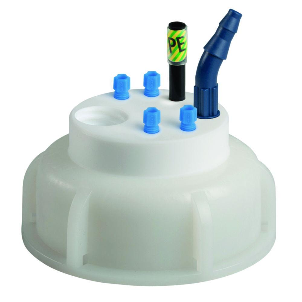 SCAT SafetyWasteCap S65 for Leak-Tubing f.Kautex Cans, 4x2.3/3.2mm, 1x Leak, with Earthing Connector