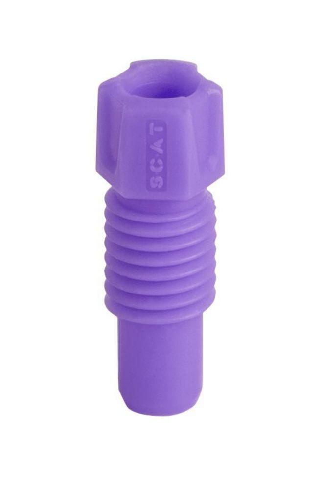 SCAT PFA Fitting I.D.: 2.3 mm Integr. Ferrule, Violet (Pack of 5)