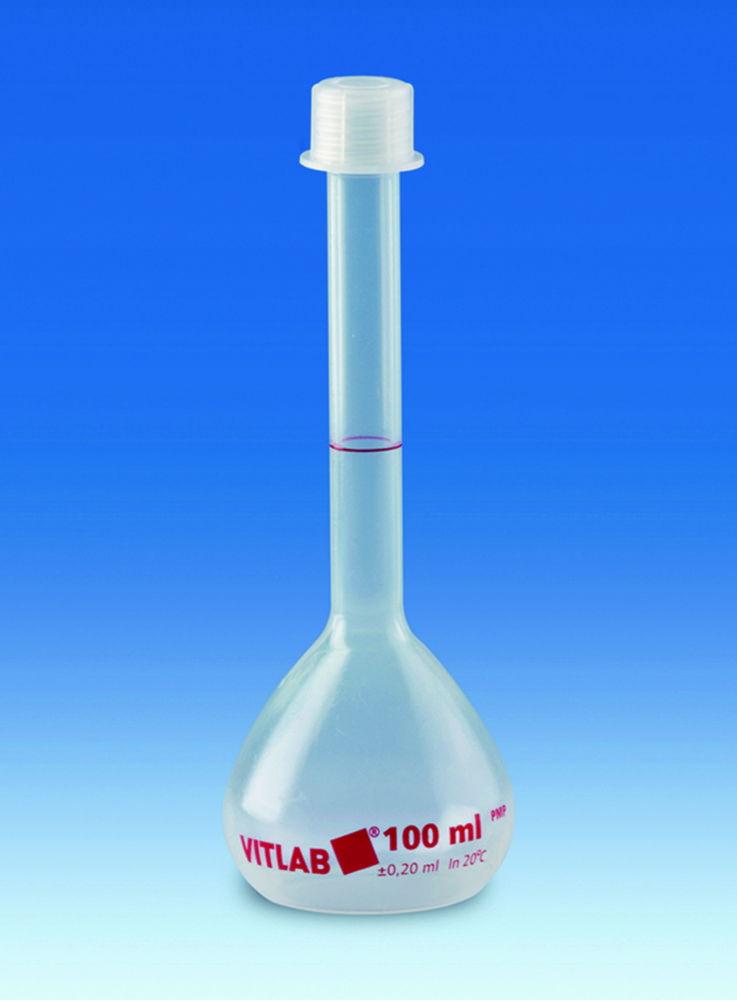 VITLAB Volumetric Flask 10 ml PMP Class B with Screw Cap

