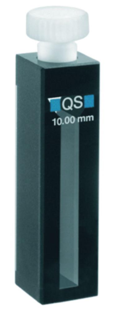 Hellma Cuvette 108B-QS, 10mm Thickness Quartz Glass SUPRASIL with Cover of PTFE 010.010