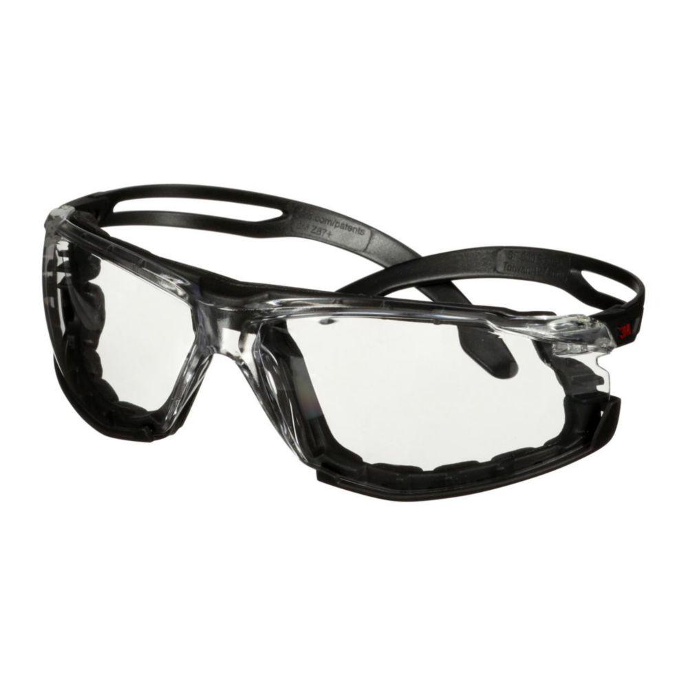 3M™ Protective Goggles SecureFit™ 500 Foam Frame Scotchgard™ Anti-Scratch/Anti-Fog Coating Transparent Lens Black Frame