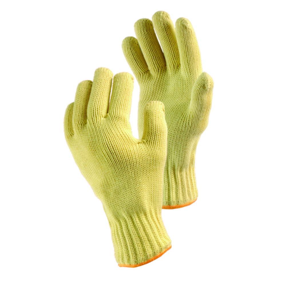 5-finger gloves H0150013, size 10, length 250mm up to 250°C contact heat for a short time, Kevlar with lining,CE KAT II,EN 388:2016,EN 407:2004,pair