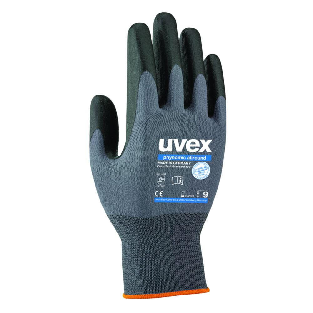 Uvex Protective Gloves Phynomic Allround, Size 07, Grey/Black, Pair
