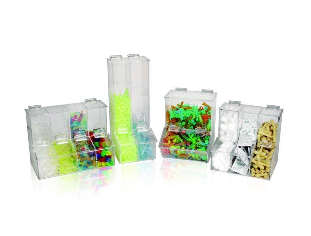 Heathrow Scientific Workstation Dispensing Bin for Pipette Tips, Four Bins