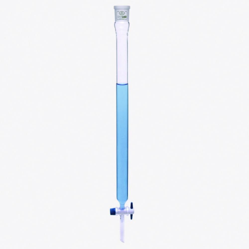ISOLAB Chromatography Column 200 mm, Dia. 10 mm, Without Frit, 15 mL, Socket NS 14/23, Boro 3.3