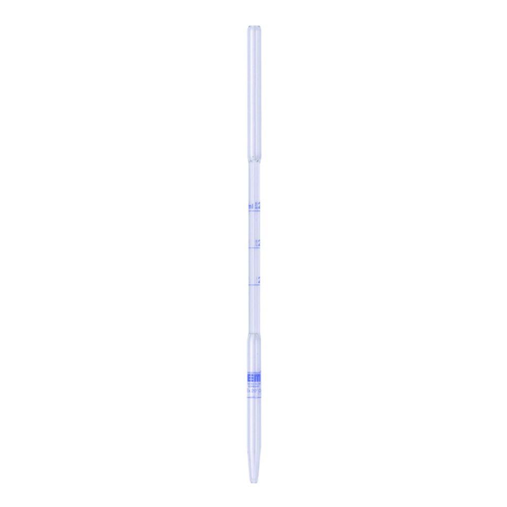 Hirschmann Demeter Pipette 250 ml, 2 Marks at 1.0/1.1 ml, Glass, Blue Graduated