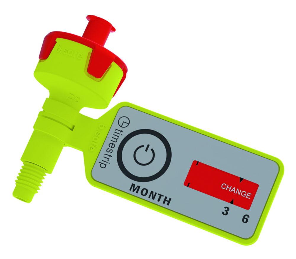 Bohlender b.safe Aeration Valve with Time-Strip Ø 20 mm, 1 µm, PP yellow/red pack of 10