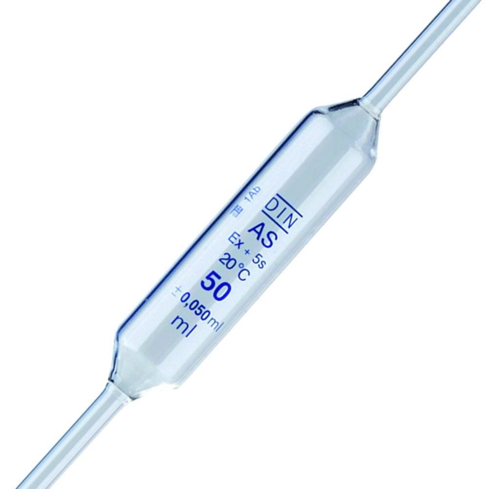 LLG Volumetric Pipettes 20 mL Soda Lime Glass Class A, Blue Grad, 510 mm, Conformity Batch Certified, Pack of 10