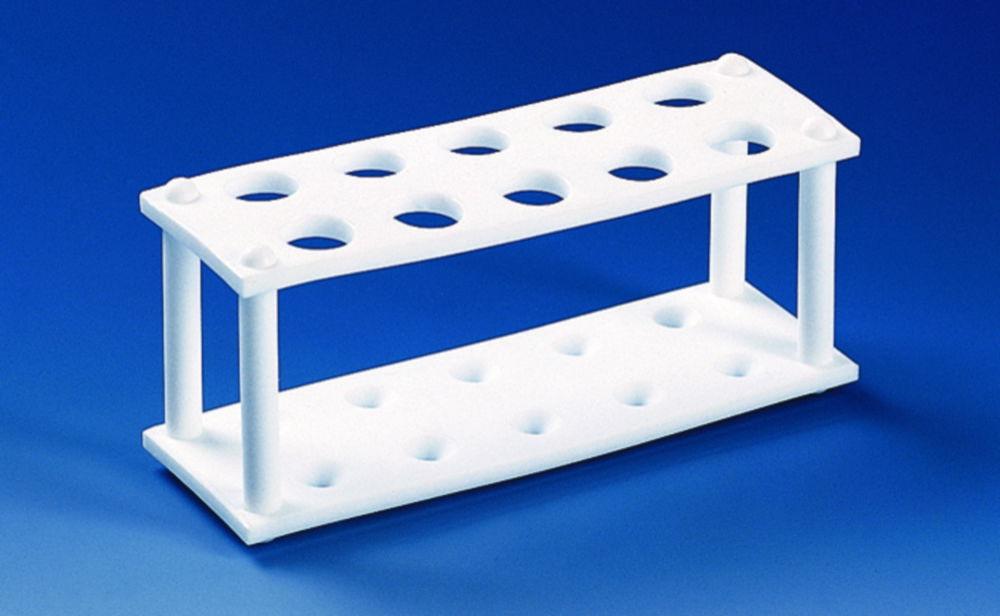 BRAND Test Tube Racks, PTFE for 10 Tubes up to D. 19 mm, 180x60x70 mm