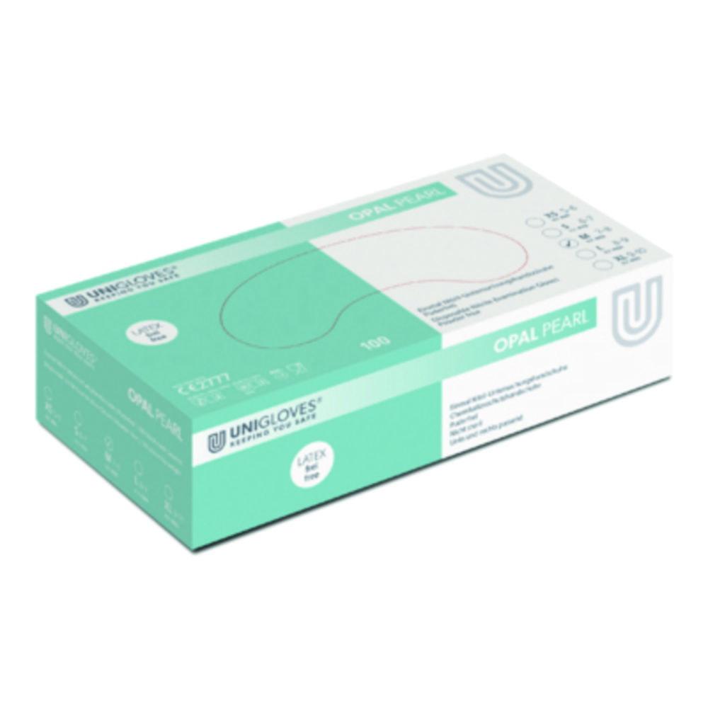 Unigloves Nitrile Gloves Opal Pearl Size L (9) Opal, latex/powder Free,Non Sterile,Rolling Edges, Micro-Roughened Finger Tips, Pack of 100