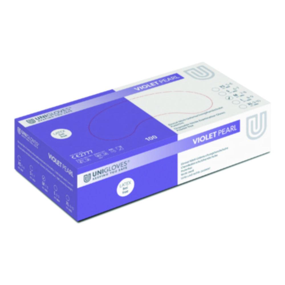 Unigloves Nitrile Gloves Violet Pearl Size XS (6) Violet,latex/powder Free,Non Sterile,Rolling Edges Micro-Roughened Finger Tips, Pack of 100