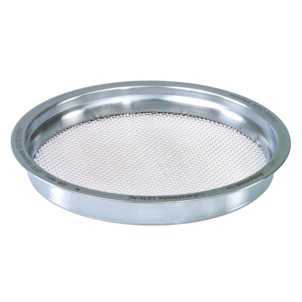 NEXOPART Air Draft Sieve, 203 x 28 mm, 300 µm Mesh Width, With Stainless Steel Frame, Including Certificate 2.1 According To DIN EN 10 204